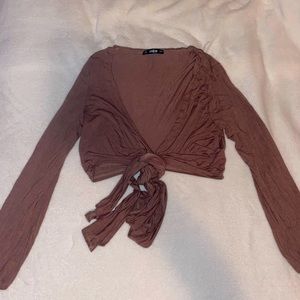 SHEIN Beige/Tan Crop Top